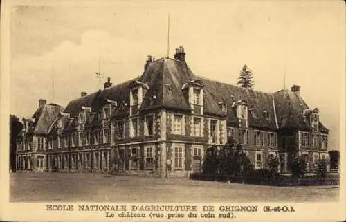 Ak Thiverval Grignon Yvelines, Ecole Nationale d'Agriculture, Chateau, vue prise du coin sud