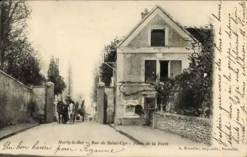 Ak Marly le Roi Yvelines, Rue de Saint-Cyr, Porte de la Foret