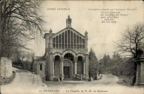 Ak Beaunant Sainte-Foy-lès-Lyon Rhône, Kapelle von N.-D.