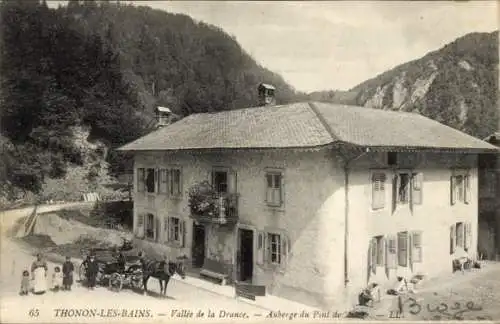 Ak Thonon les Bains Haute Savoie, Vallee de la Drance, Auber du Pont de