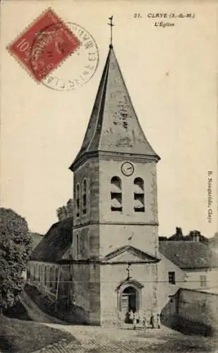 Ak Claye Seine et Marne, Kirche