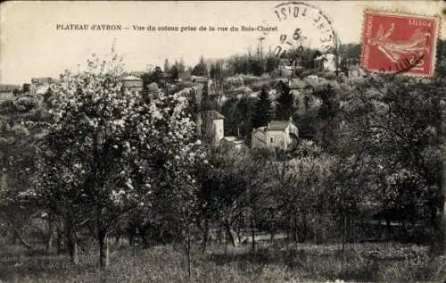 Ak Seine Saint Denis, Plateau d'Avron, Mont Avron, Vue du coteau prise de la rue du Bois-Chatel