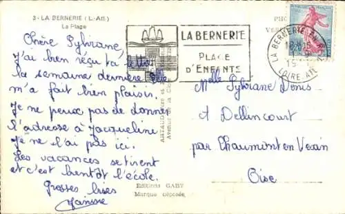 Ak La Bernerie en Retz Loire Atlantique, Plage