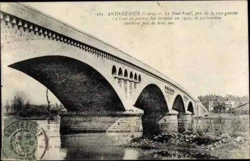 Ak Andrézieux Loire, Pont-Neuf