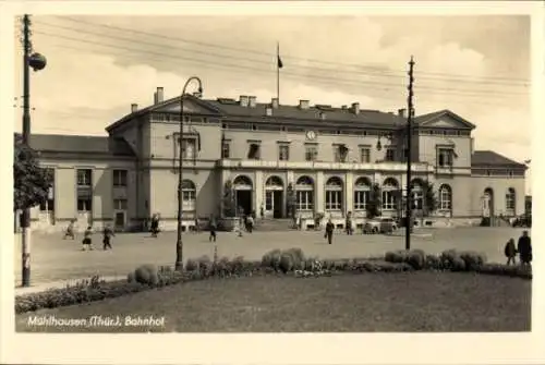 Ak Mühlhausen in Thüringen, Bahnhof