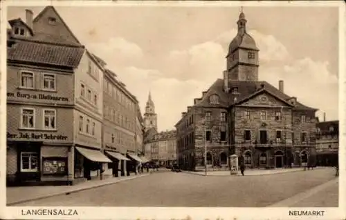 Ak Bad Langensalza in Thüringen, Neumarkt, Kurz- und Wollwaren