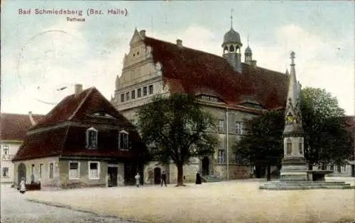 Ak Bad Schmiedeberg Dübener Heide, Rathaus