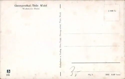 Ak Georgenthal in Thüringen, Blick zur Wechmarer Hütte, Wald