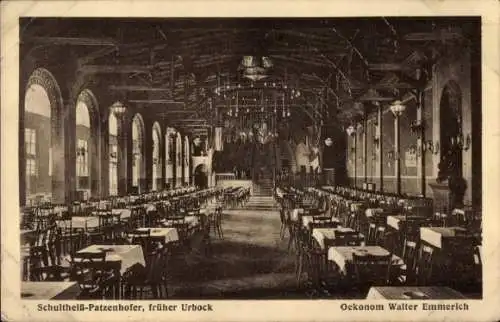 Ak Berlin Mitte, Schultheiß Patzenhofer, früher Urbock, W. Emmerich, Saal