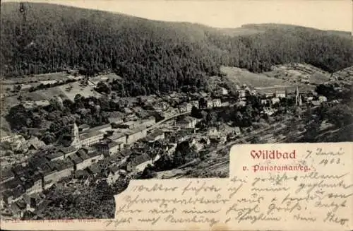 Ak Bad Wildbad im Schwarzwald, Totalansicht, Blick vom Panoramaweg