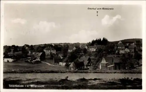 Ak Beerheide Auerbach im Vogtland Sachsen, Gesamtansicht, Gasthof zum Rödelstein