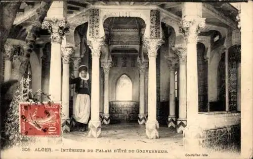 Ak Algier Algier Algerien, Sommerpalast des Gouverneurs, Innenraum