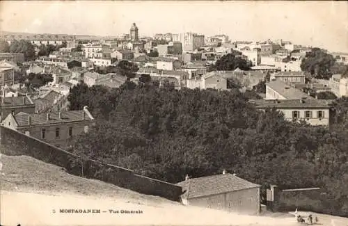 Ak Mostaganem Algerien, General View, Blick über die Dächer der Stadt