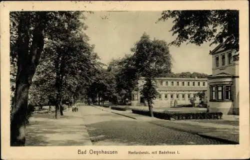 Ak Bad Oeynhausen in Westfalen, Herforderstraße, Badehaus I.