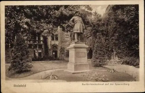 Ak Bielefeld in Nordrhein Westfalen, Kurfürstendenkmal, Sparrenburg