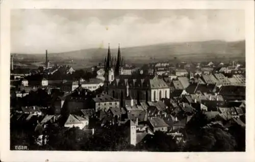 Ak Cheb Eger Region Karlsbad, Gesamtansicht