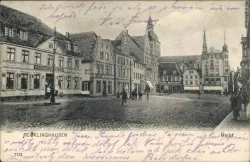 Ak Recklinghausen im Ruhrgebiet, Markt