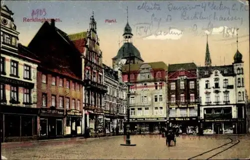 Ak Recklinghausen im Ruhrgebiet, Markt