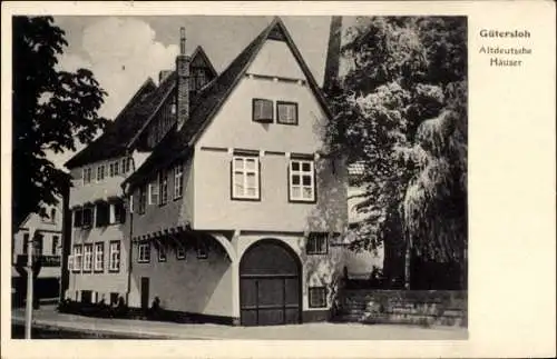 Ak Gütersloh in Westfalen, Altdeutsche Häuser