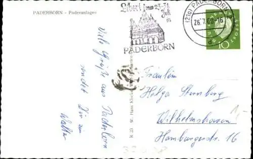 Ak Paderborn in Westfalen, Paderanlagen