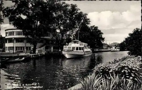 Ak Mülheim an der Ruhr, Anlegestelle Wasserbahnhof