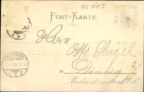 Ak Wesel am Niederrhein, Kaiserplatz, Wasserfontäne, Eisenbahn