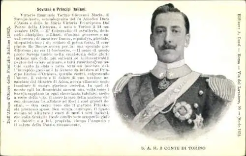 Ak Il Conte di Torino, Vittorio Emanuele di Savoia-Aosta, Portrait