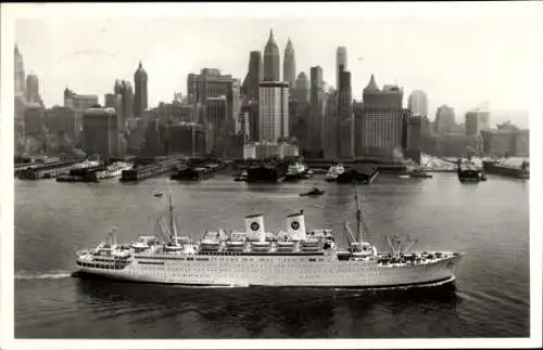 Ak New York City USA, Dampfschiff MS Gripsholm, Swedish American Line