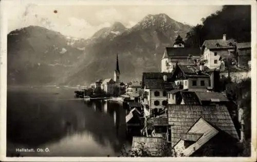 Ak Hallstatt im Salzkammergut Oberösterreich, Teilansicht, Kirche