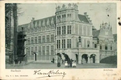 Ak Arnhem Gelderland Niederlande, Rathaus