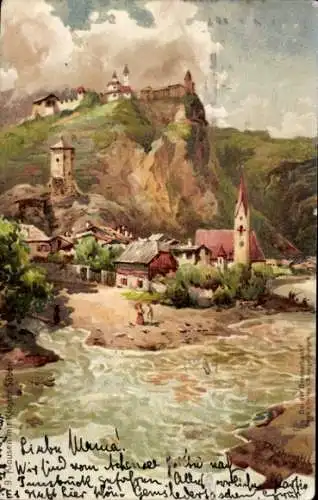 Künstler Litho Schmohl, P., Klausen Chiusa d'Isarco Südtirol Italien, Kloster Säben