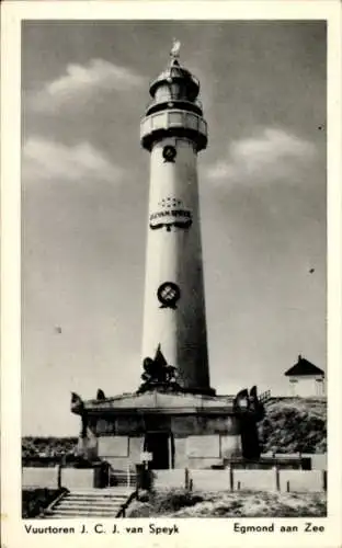 Ak Egmond aan Zee Nordholland Niederlande, Leuchtturm J. C. J. van Speyk