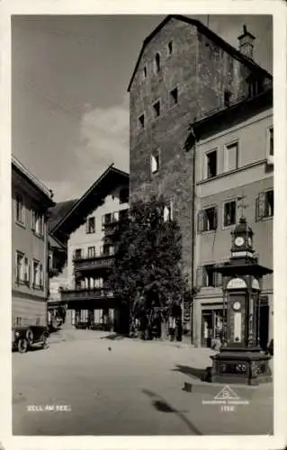 Ak Zell am See in Salzburg, Straßenpartie, Thermometer, Luftdruckmesser, Barometer