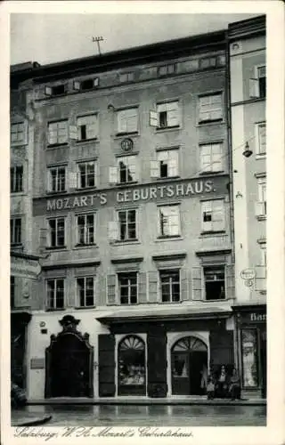 Ak Salzburg in Österreich, W. A. Mozart´s Geburtshaus