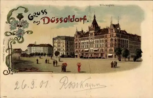 Litho Düsseldorf am Rhein, Wilhelmsplatz