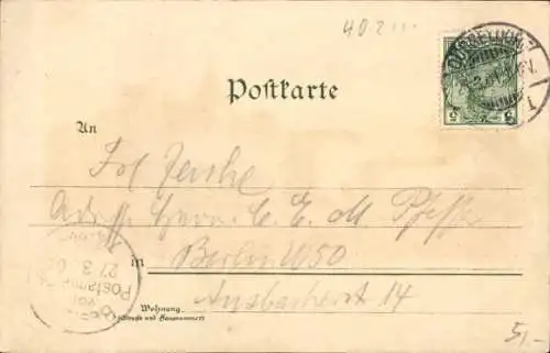 Litho Düsseldorf am Rhein, Wilhelmsplatz