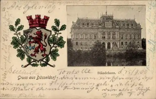 Wappen Ak Düsseldorf am Rhein, Ständehaus