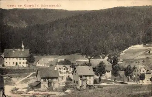 Ak Obertal Baiersbronn im Schwarzwald, Gesamtansicht