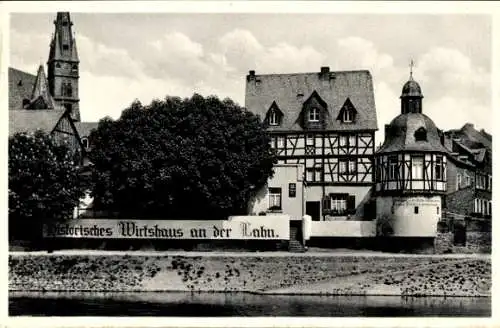 Ak Niederlahnstein Lahnstein am Rhein, Althistorisches Wirtshaus an der Lahn