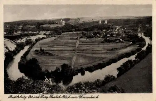 Ak Saaleck Bad Kösen Naumburg Saale, Rudelsburg, Blick vom Himmelreich