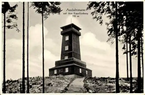 Ak Schönberg Bad Brambach, Aussichtsturm auf dem Kapellenberg