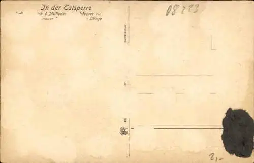 Ak Muldenberg Grünbach im Vogtland, Talsperre Muldenberg