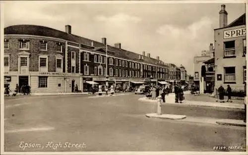 Ak Epsom Surrey England, High Street