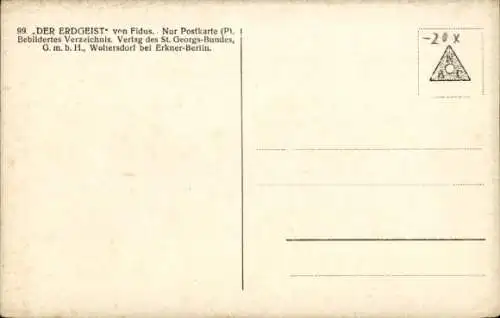 Jugendstil Künstler Ak Fidus, Der Erdgeist, Nr. 99