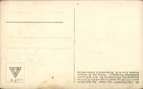 Jugendstil Künstler Ak Fidus, Lichtgebet, Handsteindruck, Nr. 35