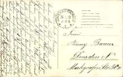 Ak Zwickau in Sachsen, Moritzgrabenweg