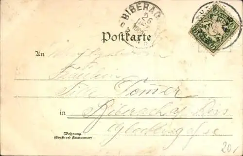 Präge Litho München, Hofbräuhaus, Bierkrug, Spruch