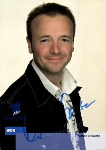 Ak Fernsehmoderator Karsten Schwanke, Portrait, Autogramm