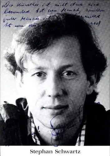 Ak Schauspieler Stephan Schwartz, Portrait, Autogramm