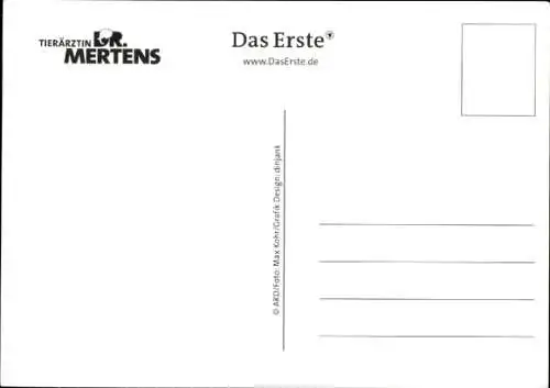 Ak Schauspieler Gunter Schoß, Portrait, Tierärztin Dr. Mertens, Autogramm